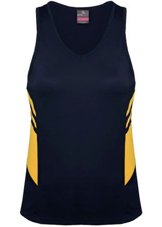 Wholesale 2111 Aussie Pacific Tasman Ladies Singlet Printed or Blank