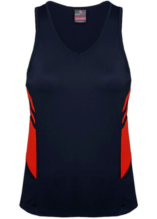 Wholesale 2111 Aussie Pacific Tasman Ladies Singlet Printed or Blank