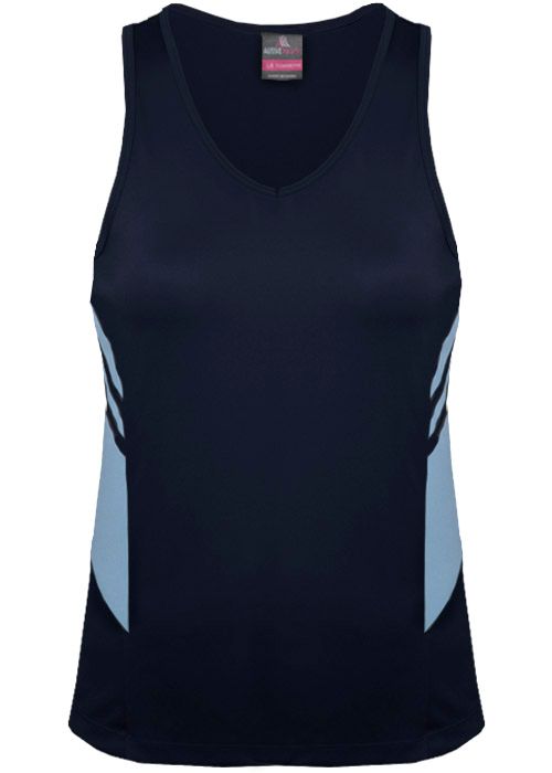 Wholesale 2111 Aussie Pacific Tasman Ladies Singlet Printed or Blank