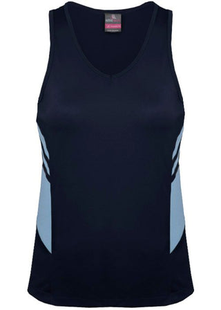 Wholesale 2111 Aussie Pacific Tasman Ladies Singlet Printed or Blank