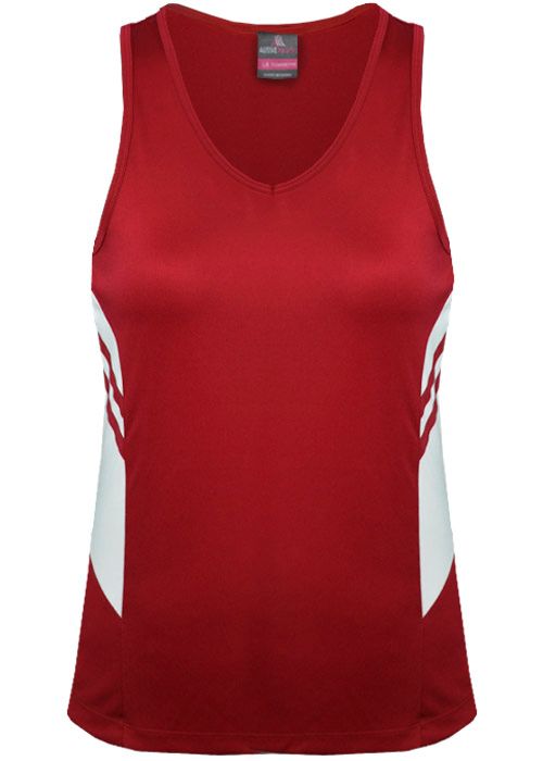 Wholesale 2111 Aussie Pacific Tasman Ladies Singlet Printed or Blank