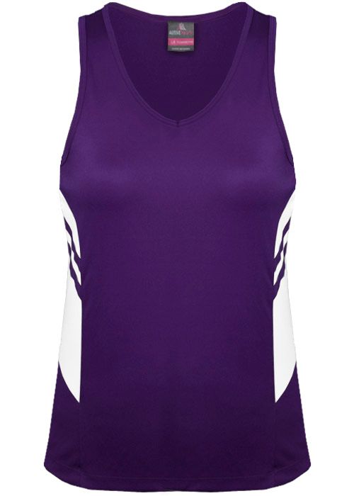 Wholesale 2111 Aussie Pacific Tasman Ladies Singlet Printed or Blank