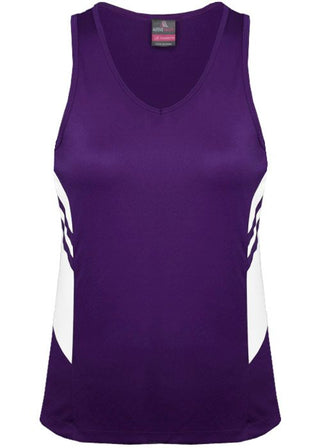 Wholesale 2111 Aussie Pacific Tasman Ladies Singlet Printed or Blank