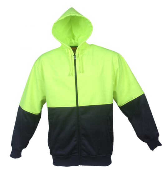 SJ1104 Unisex Adults Hi-Vis Full Zip Hoodie