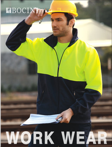 SJ1237 Unisex Adults Hi-Vis Full Zip Fleece