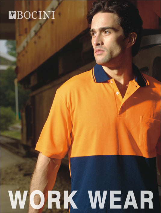 SP0538 Unisex Adults Hi-Vis Polyface / Cotton Back Polo - S/S