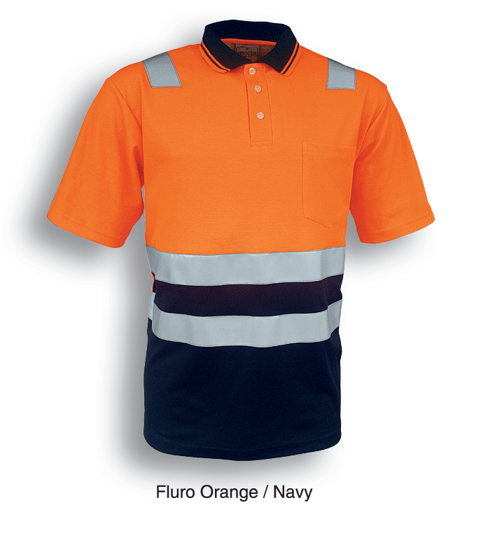 Load image into Gallery viewer, SP0539 Unisex Adults Hi-Vis Polyface / Cotton Back Polo With Reflective Tape
