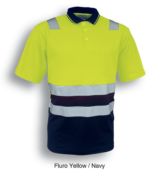 Load image into Gallery viewer, SP0539 Unisex Adults Hi-Vis Polyface / Cotton Back Polo With Reflective Tape
