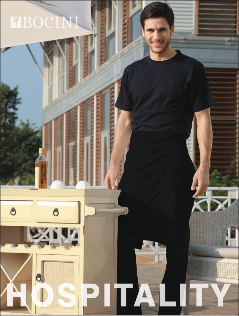 Load image into Gallery viewer, WA0604 Polyester Drill Half Apron - With Pocket
