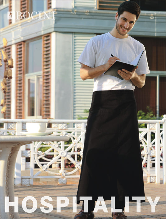 WA0624 Polyester Drill Continental Apron - With Pocket