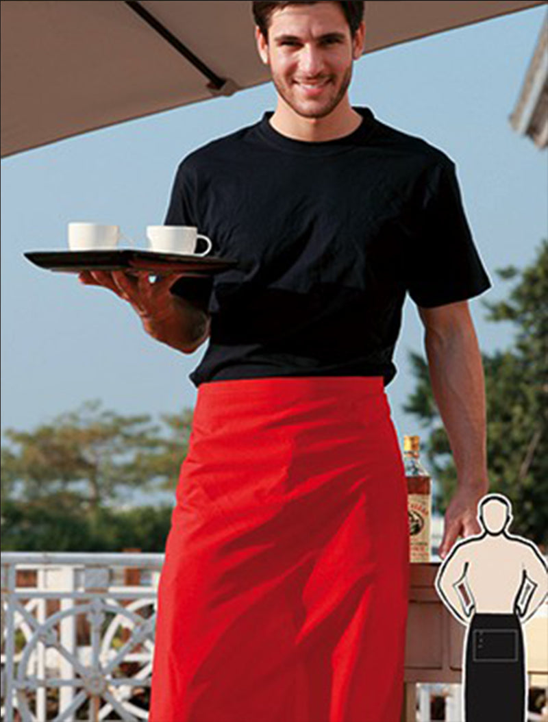 Load image into Gallery viewer, WA0630 Polyester Drill Three Quarter Apron - With Pocket
