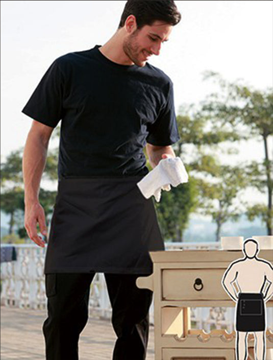 WA0672 Polyester Drill Quarter Apron - With Pocket