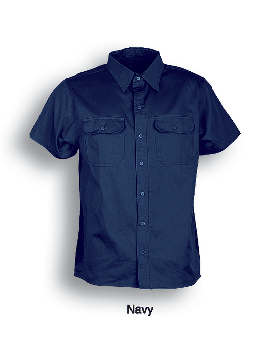WS0679 Unisex Adults Cotton Drill Work Shirt S/S